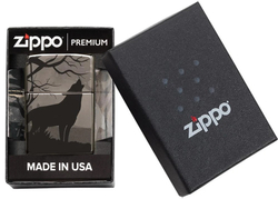 Зажигалка с волками Black Ice® ZIPPO 49188