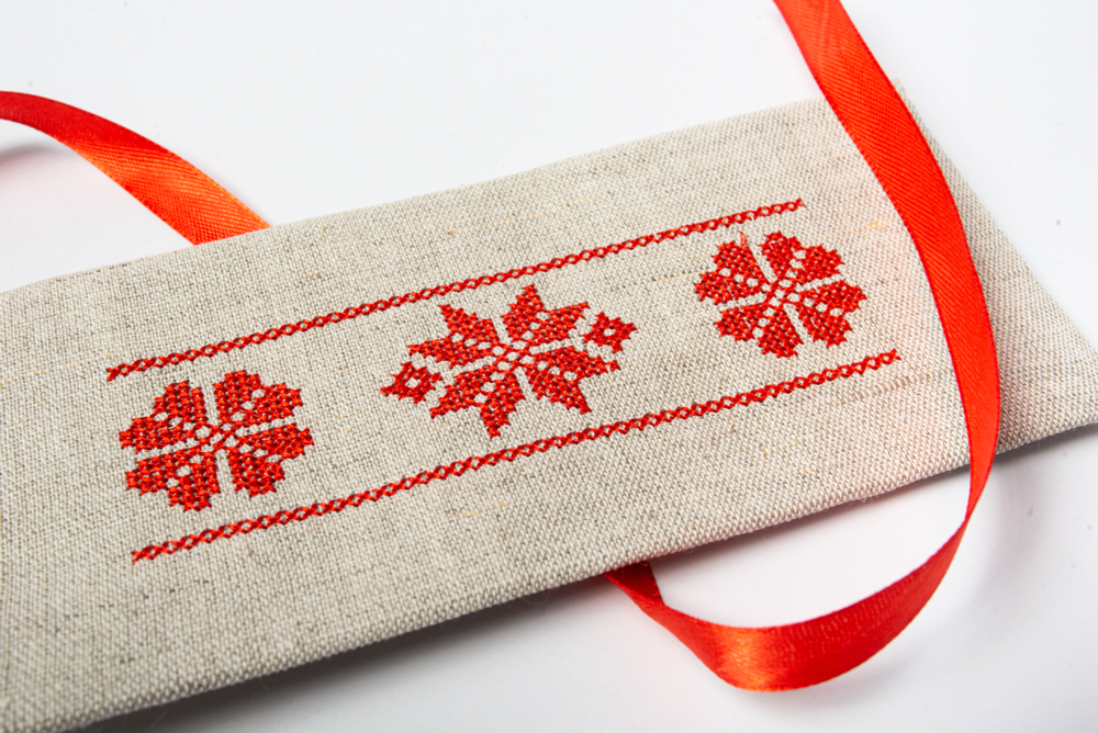 Конверт для столовых приборов из натурального льна