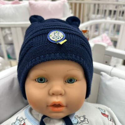 Шапка вязаная на х/б подкладке