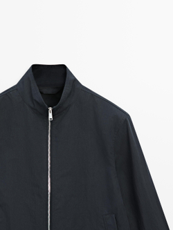 Massimo Dutti Короткая куртка с карманами, темно-синий