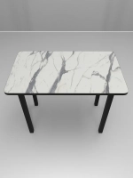 Обеденный стол "Мрамор белый" 110х70 см