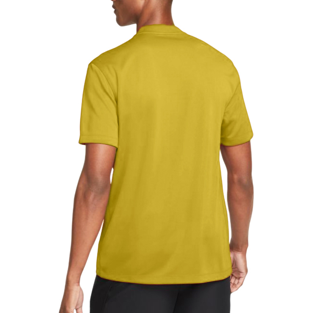 Мужское теннисное поло Nike Court Dri-Fit Blade Solid Polo - saturn gold/black