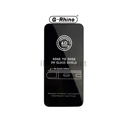 Защитное стекло G-Rhino (техпак) для Samsung A20/A30/A30S/A31/A40S/A50/A50S/M21/M30/M30S/M31, 6D, черная рамка, 0.4 мм