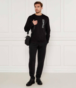 Кожаные кроссовки Calvin Klein - черный(HM0HM01555)