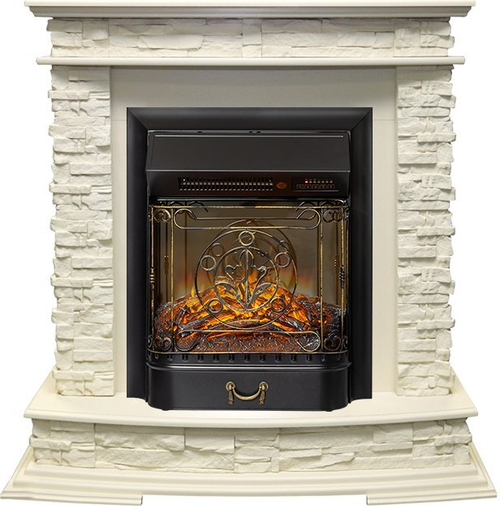 Каминокомплект Luzern - Слоновая кость с очагом Majestic FX M Black RC