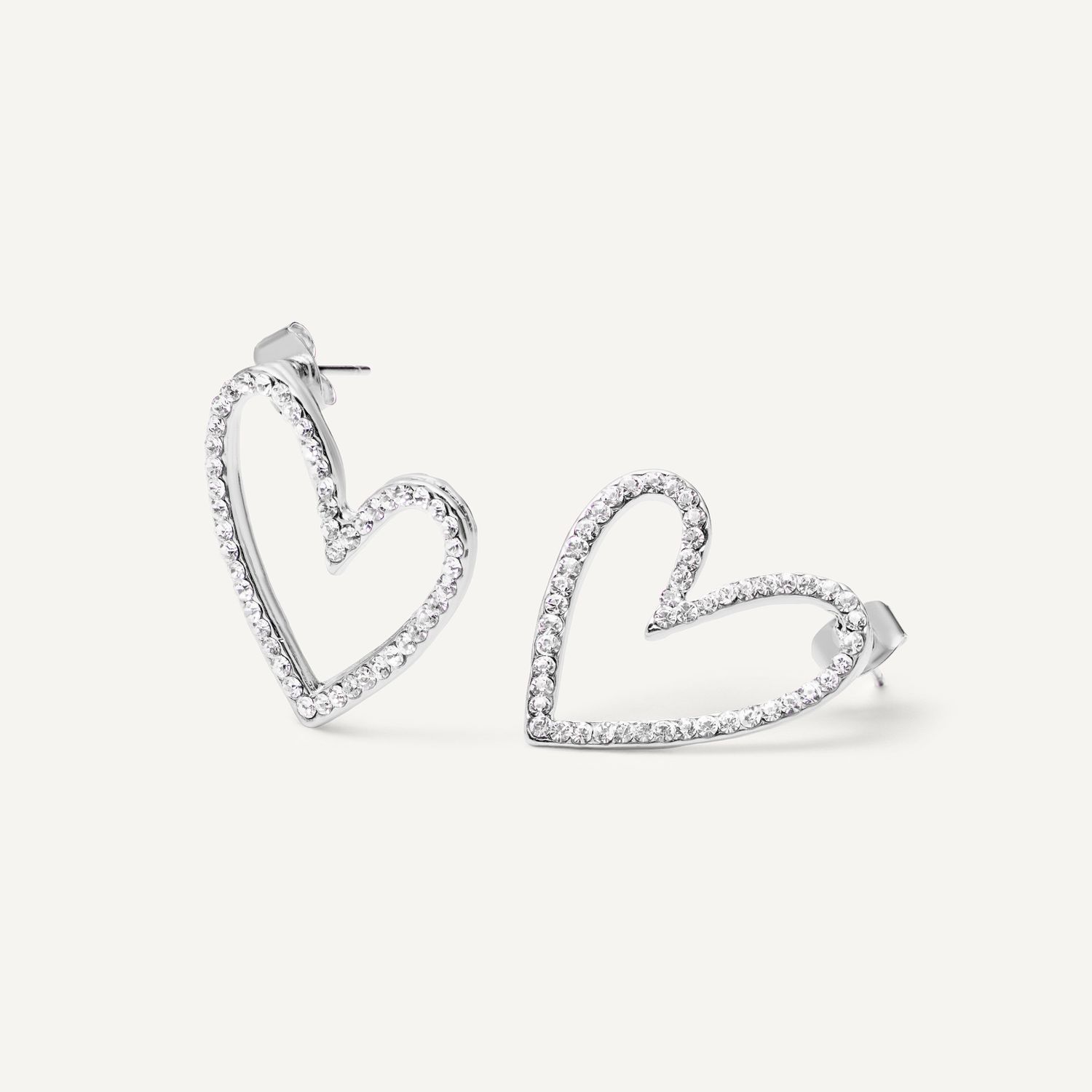 Серьги Cosmic Hearts Earrings - Silver