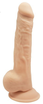 Телесный реалистичный фаллоимитатор на присоске - 22 см. (Цвет: телесный)