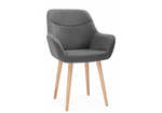 Стул деревянный Woodville Флюид темно-серый (zd 995), светлое дерево