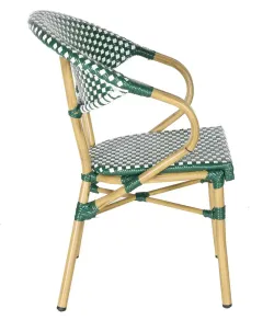 "Грас" плетеный стул из искусственного ротанга, цвет зеленый