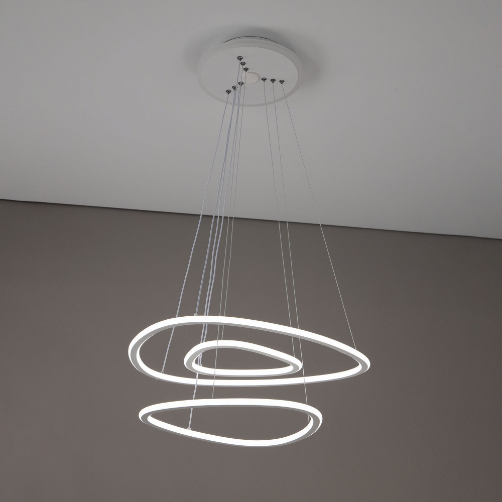 Citilux Неон Смарт CL731A330E RGB Умная подвесная люстра Белая