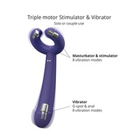 Темно-синий вибратор для пар Please Me Multi Vibrator