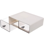 Ящик настольный для хранения «ТЭРЛИН», два отделения, цвет белый, 7,5*22*18см (пакет)