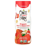 Once Upon A Farm, Органические фруктовые и вегетарианские батончики, краулер, яблоко, батат и кокос с корицей, несладкий, 42,5 г (1,5 унции)