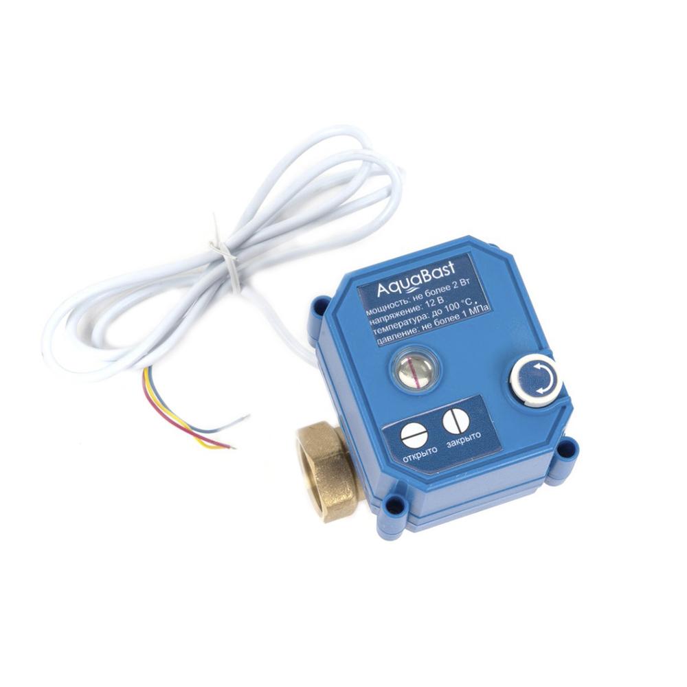 AquaBast 1/2" шаровой кран с электроприводом Бастион