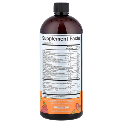 MaryRuth's, Liquid Morning Multivitamin, средство для роста волос, персик и манго, 887 мл (30 жидк. унций)