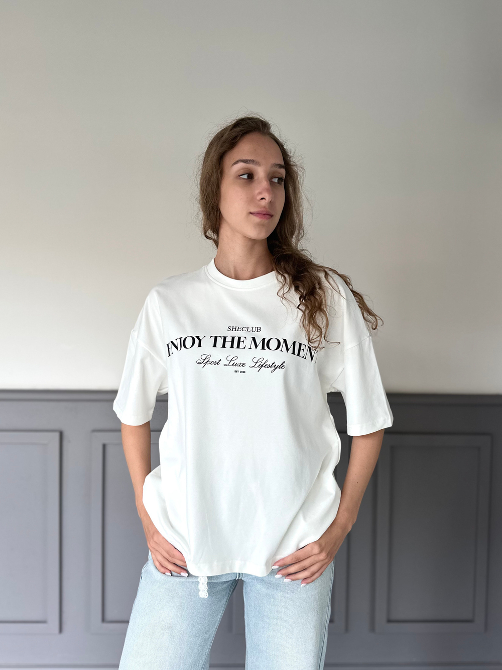 Футболка oversize Enjoy the moment