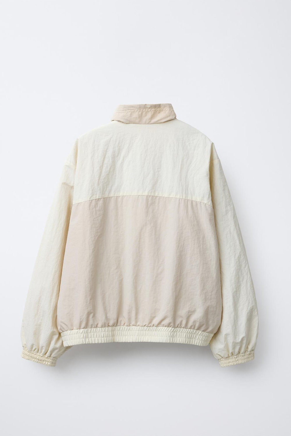 ZARA УЛЬТРАЛЕГКАЯ КУРТКА С КРУЖЕВОМ, СВЕТЛО-БЕЖЕВЫЙ