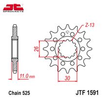 JT JTF1591.15 звезда передняя (ведущая), 15 зубьев