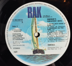 Винтажная виниловая пластинка LP Smokie Greatest Hits (Швеция 1977)