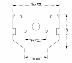 Заглушка для встраиваемого магнитного трека в натяжной ПВХ потолок, в комплекте 2 шт Crystal Lux CLT 0.234 06 BL