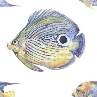 Fish in watercolor style