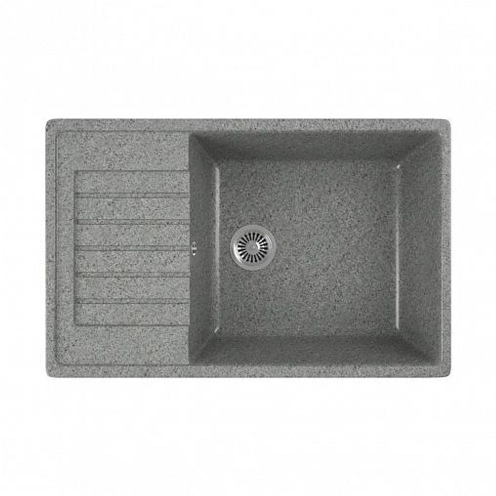 Мойка для кухни GreenStone GRS-76-310, врезная, 750 x 490 мм, серая