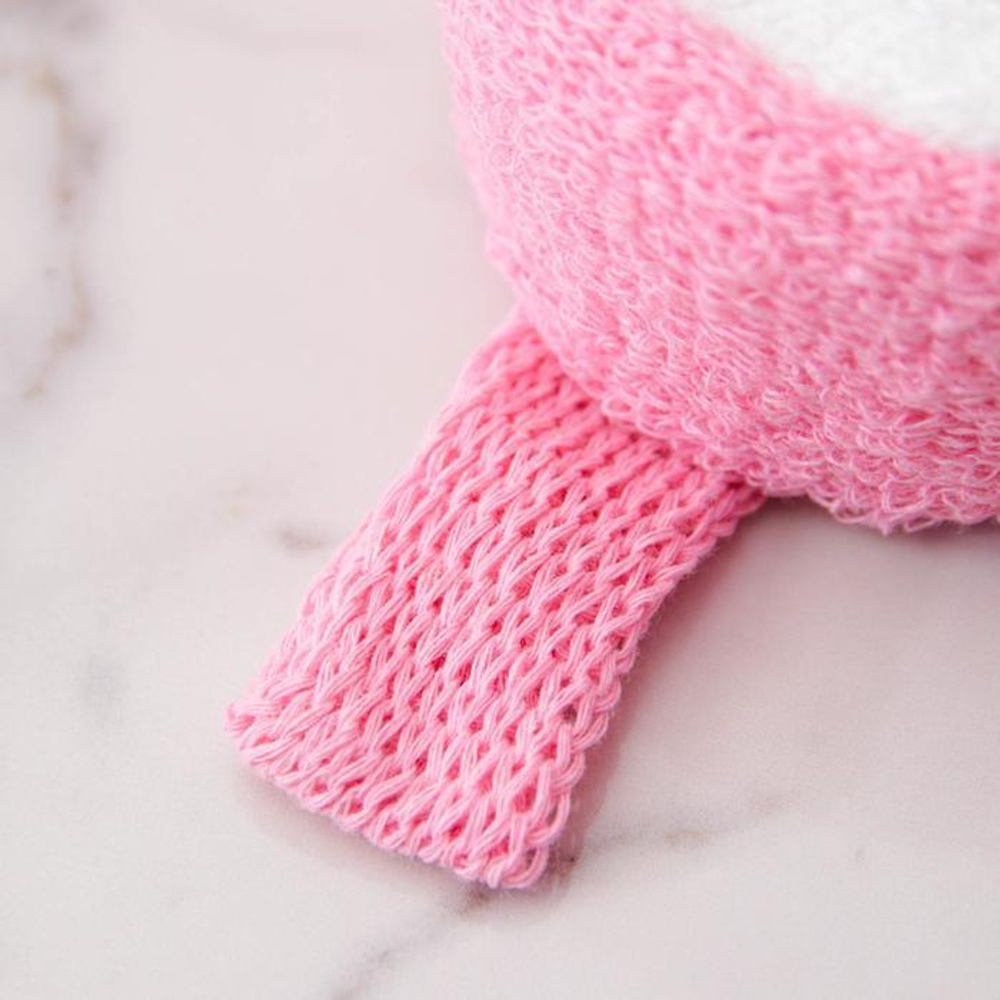 6832409 Мочалка «Слонёнок», 11×14 см, цвет розовый