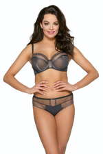 Бюстгальтер с мягкой, расшитой люрексом чашкой (Размер: 80D) (Цвет: серый)