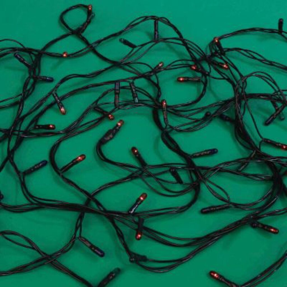 Гирлянда электрическая 2,5м 26LED светодиодная, зел.шнур, вьюн, 220в, мультицвет