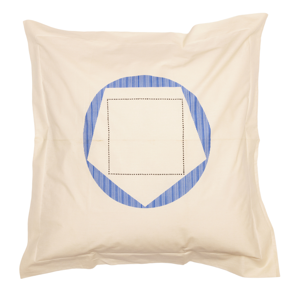 Наволочка MEMPHIS chanvre 65 x 65, хлопок перкаль Blanc des Vosges 65 х 65 Бежевый