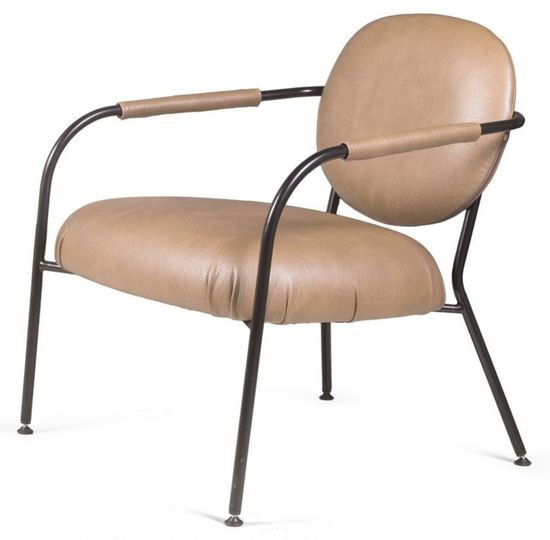 Лаунж кресло EGO, искусственная кожа цвет бежевый