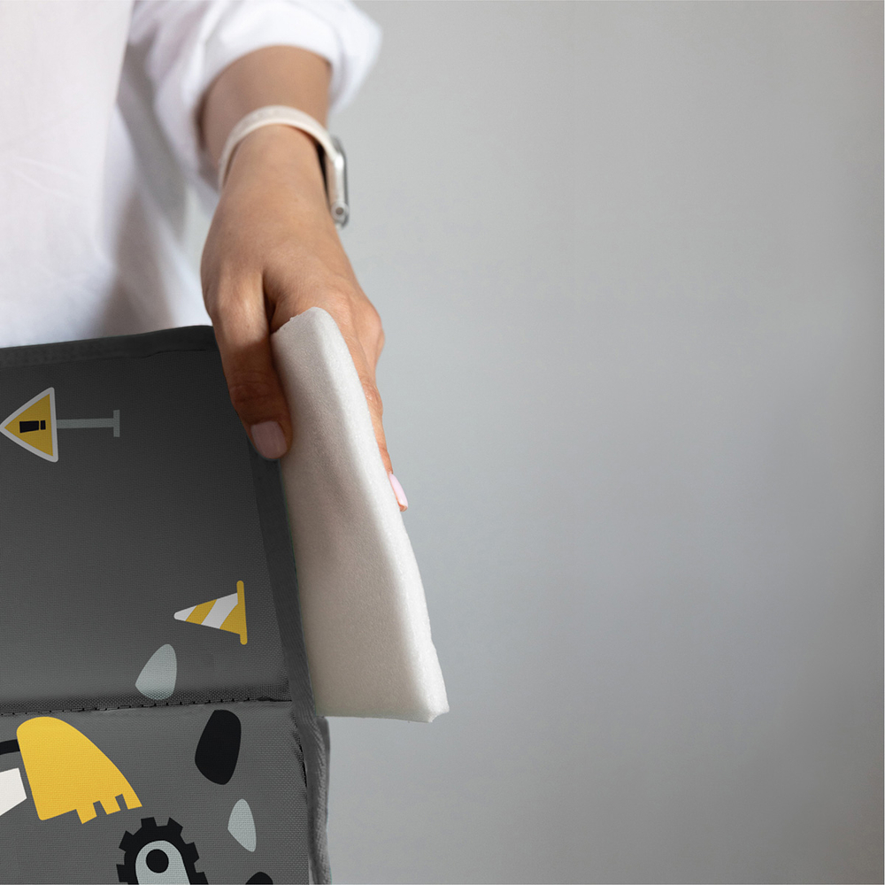 Набор для детского сада: кармашек, коврик, наклейки. Экскаватор