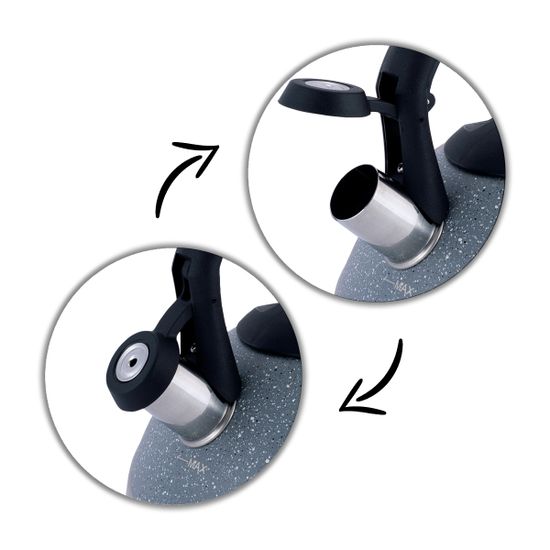 Чайник 2,8 л. из нержавеющей стали со свистком Kamille KM-0686B