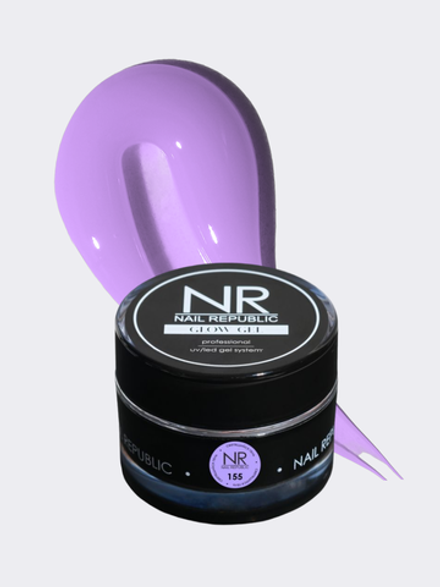 NR Gel Glow - Гель для моделирования №155 сиреневый, 15 гр