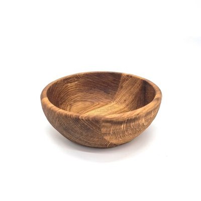 Миска малая для подачи из натурального дуба; D=180, H=65 мм.