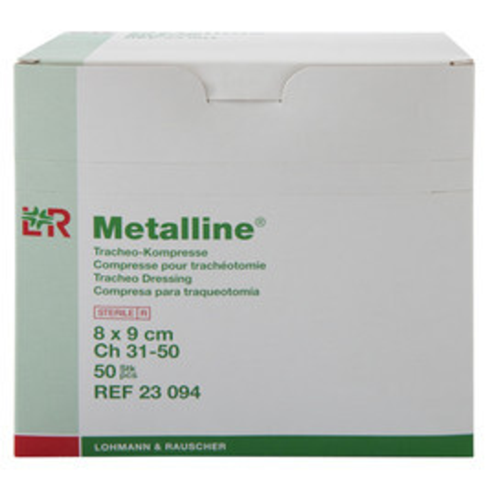 Металлине для трахеостомы 8 х 9 см стерильно с отверстием