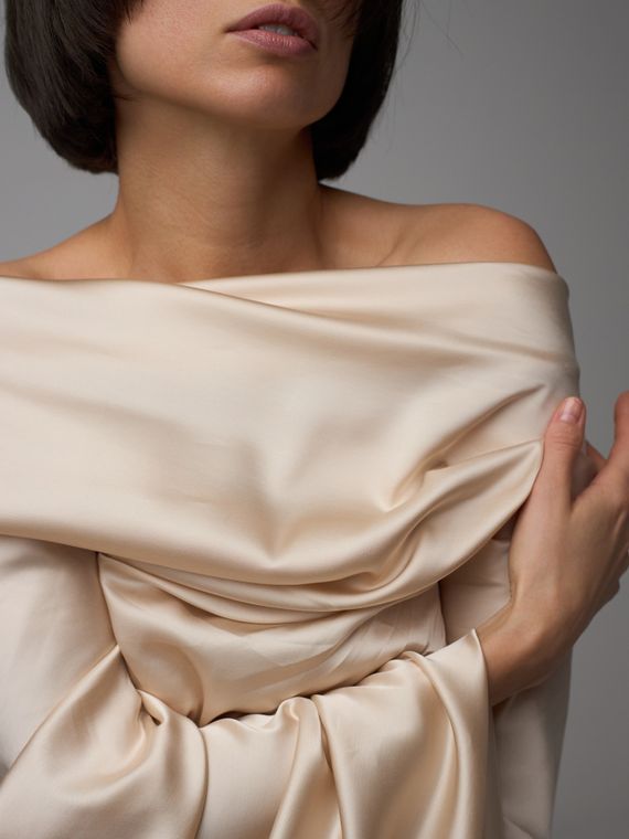 Шелк вискозный стрейч, арт. 15308, Китай, кремовый