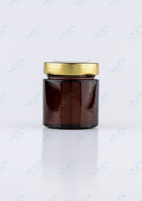 Баночка темное стекло с металл. крышкой 200 мл.