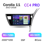 Teyes CC4 Pro 10,2" для Toyota Corolla 11 2017-2018