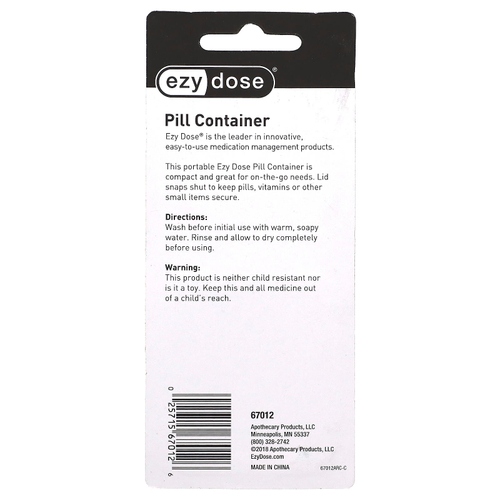 Ezy Dose, контейнер для таблеток, 1 шт.