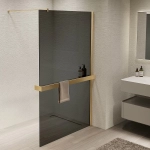 Душевая перегородка Vincea Walk-In VSW-1HR900CGG 90x200 профиль матовый золотой/стекло тонированное