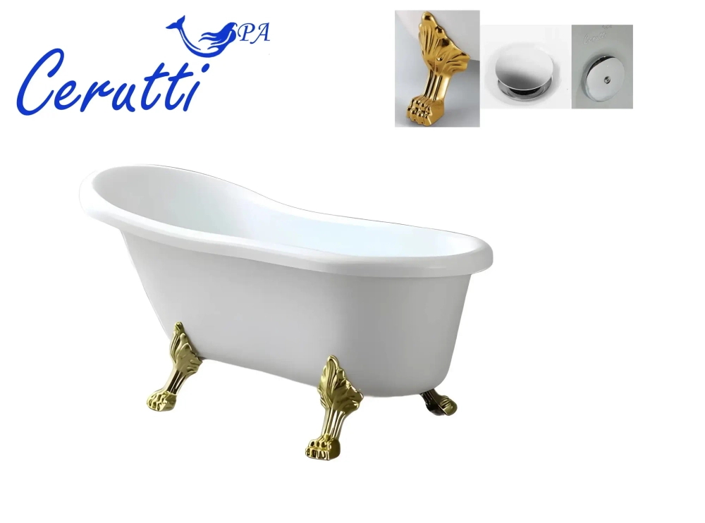 Ванна CLASSIC 150G (1570x770x740) на львиных лапах (золото) Ceruttispa