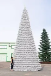 Уличная елка Испанская белая 26 м., каркасная, ПВХ, Green Trees (GT26ISPVCW)