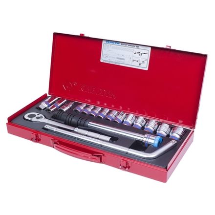Цена на KING TONY (4518MR) Набор торцевых головок с принадлежностями 1/2", 6-гранные, 10-27 мм, 17 предметов
