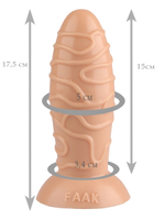 Телесная анальная втулка с венками - 17,5 см. (Цвет: телесный)
