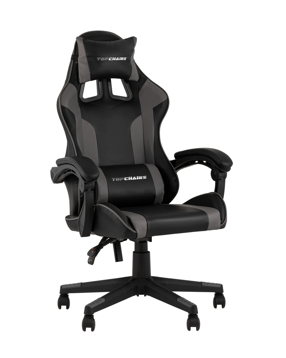 Кресло спортивное TopChairs Commander черно-серый