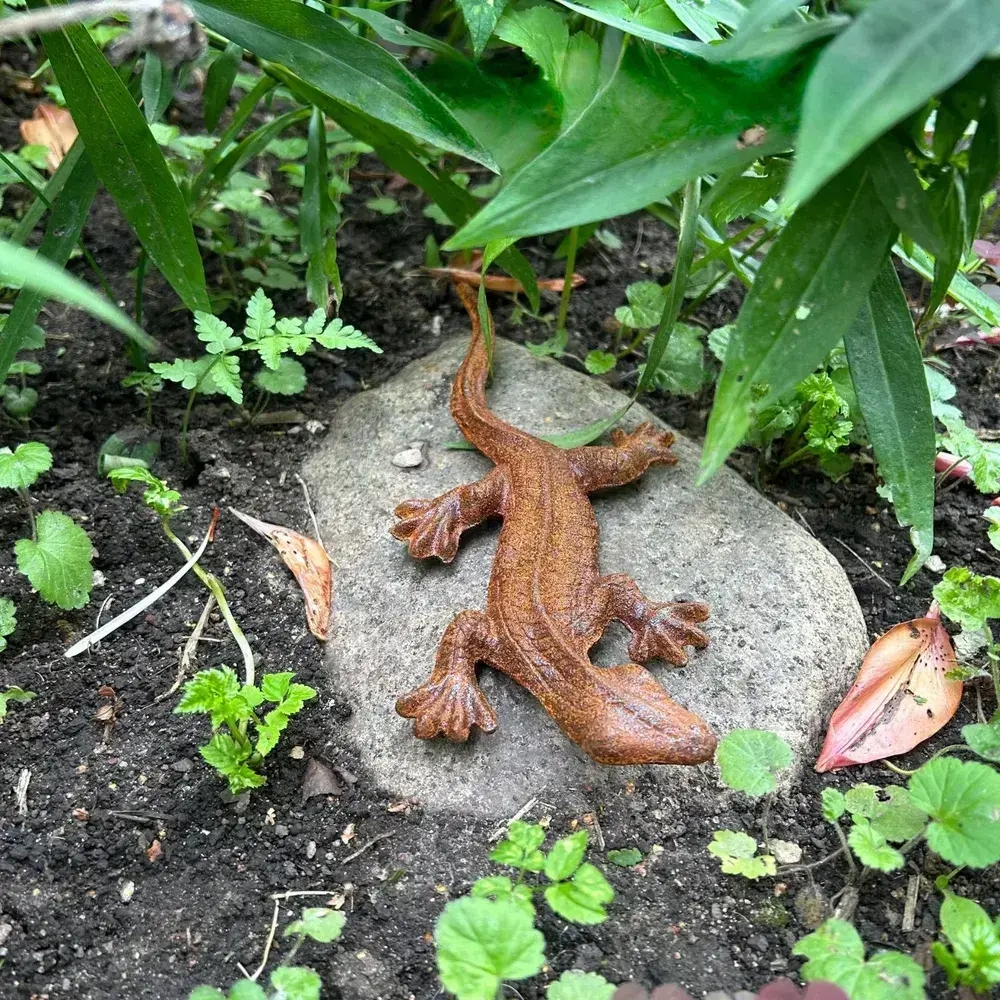 Фигурка садовая Ящерица, ржавый декор для сада, 1 шт.
