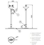 Аварийный фонтан напольный нерж. сталь BOCCHISF SC320SS зеленый