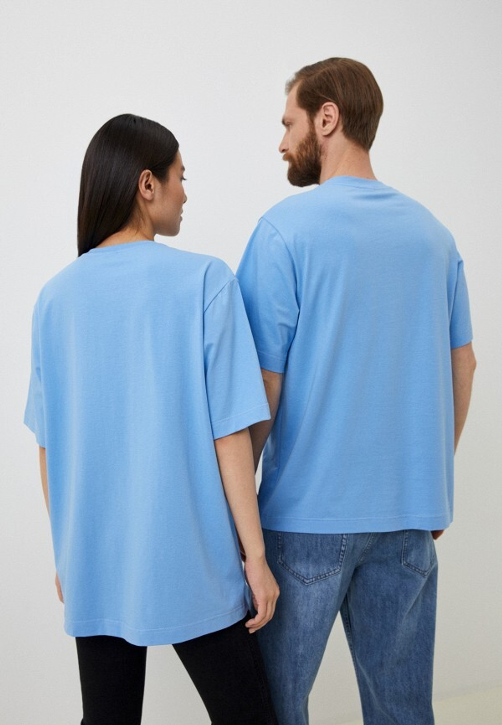 Футболка оверсайз унисекс Anyday  T-shirt 02, цвет голубой