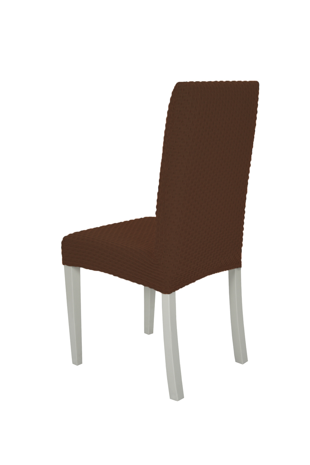 Чехол на стул без оборки Стрейч, цвет Кофе, Набор 4 шт.